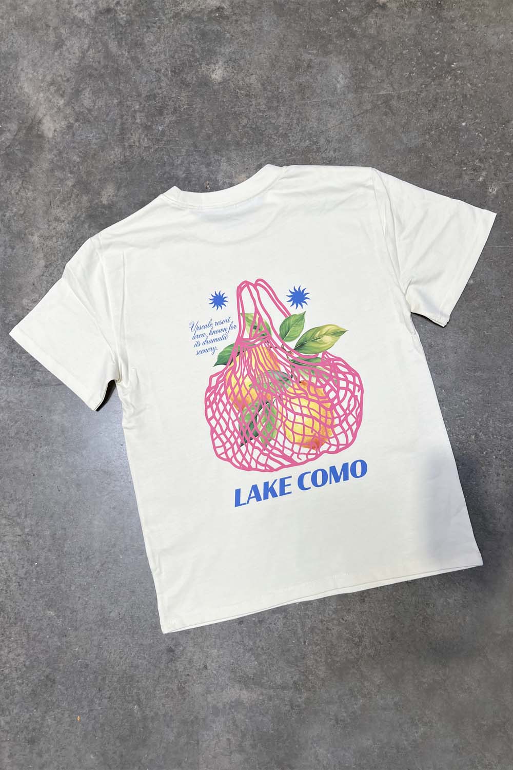 Lake como cream printed heavyweight oversized t-shirt - Image 5