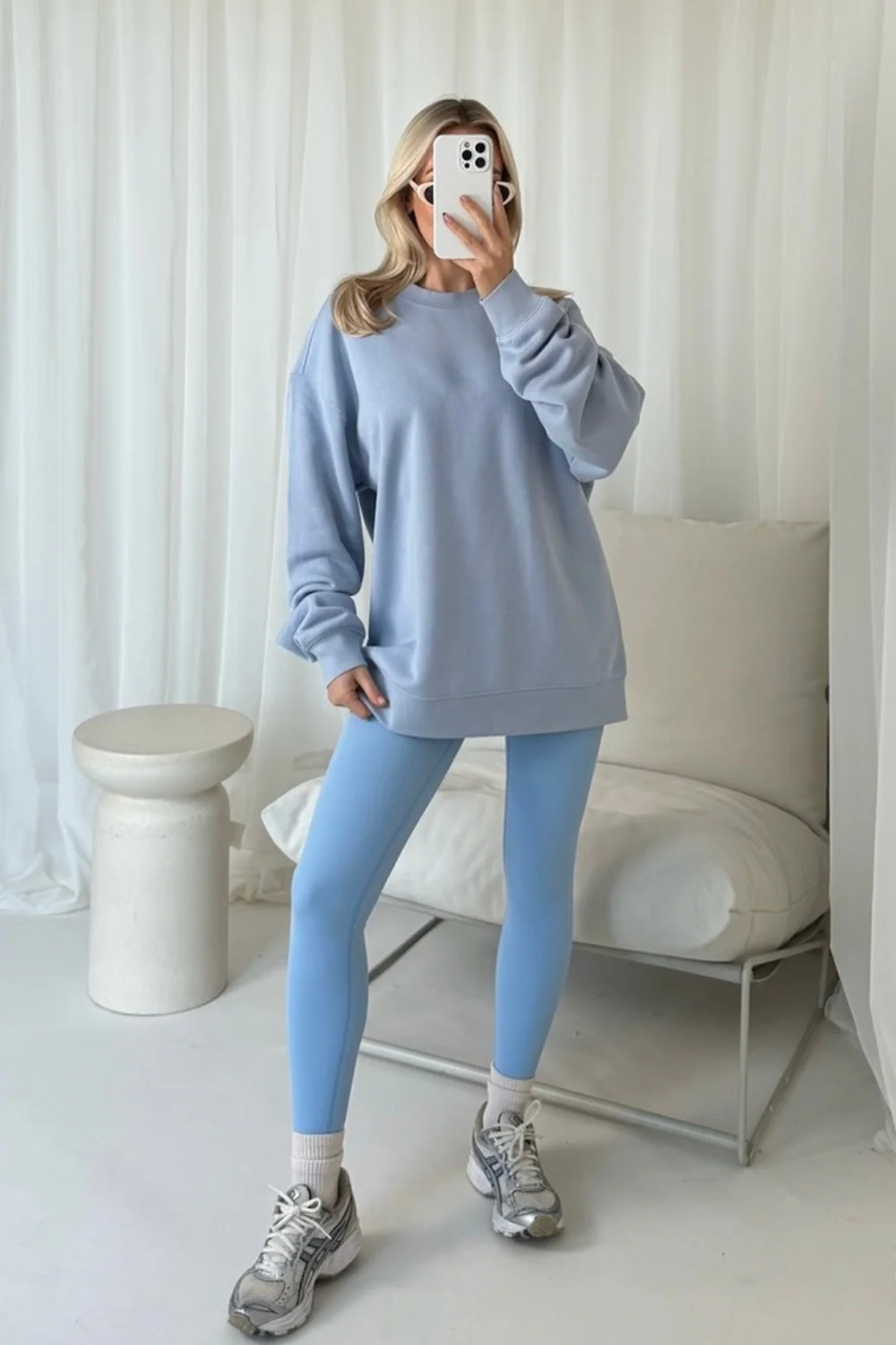 Laura light blue sweater and ultimate legging set - Image 2