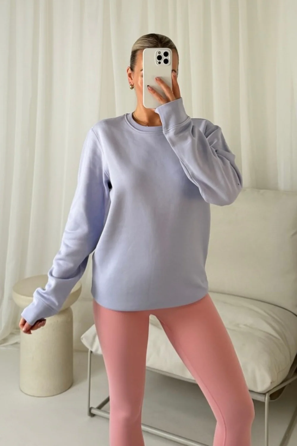 Laura lilac & pink sweater and ultimate legging set - Image 2