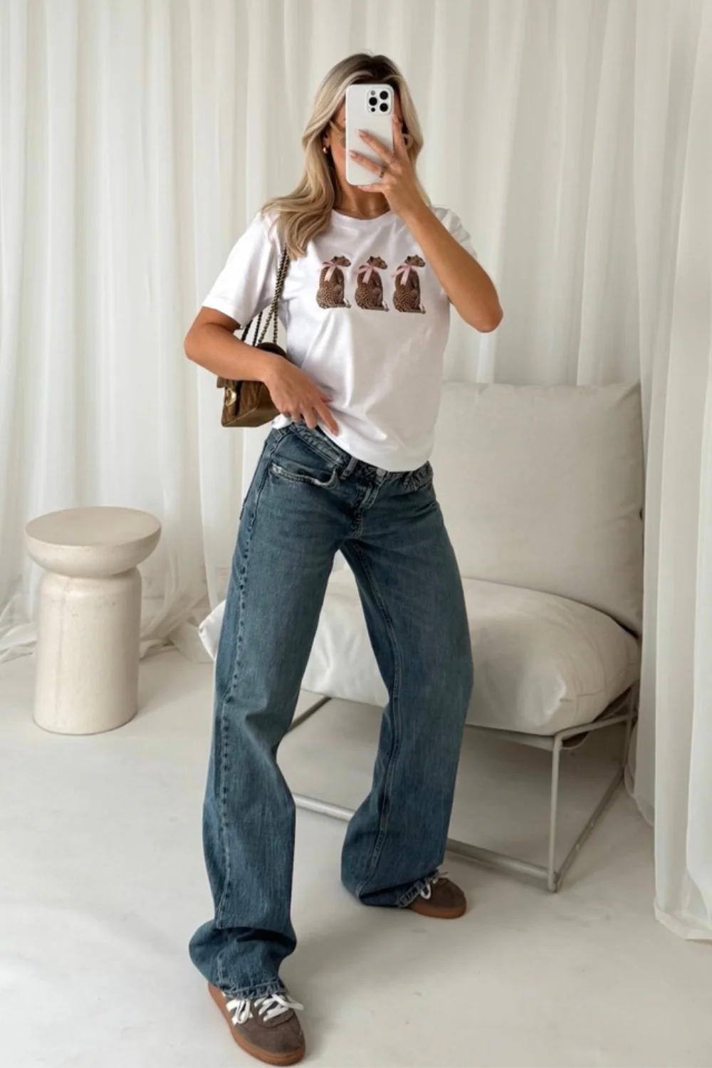 Leopard printed white t-shirt - Image 2