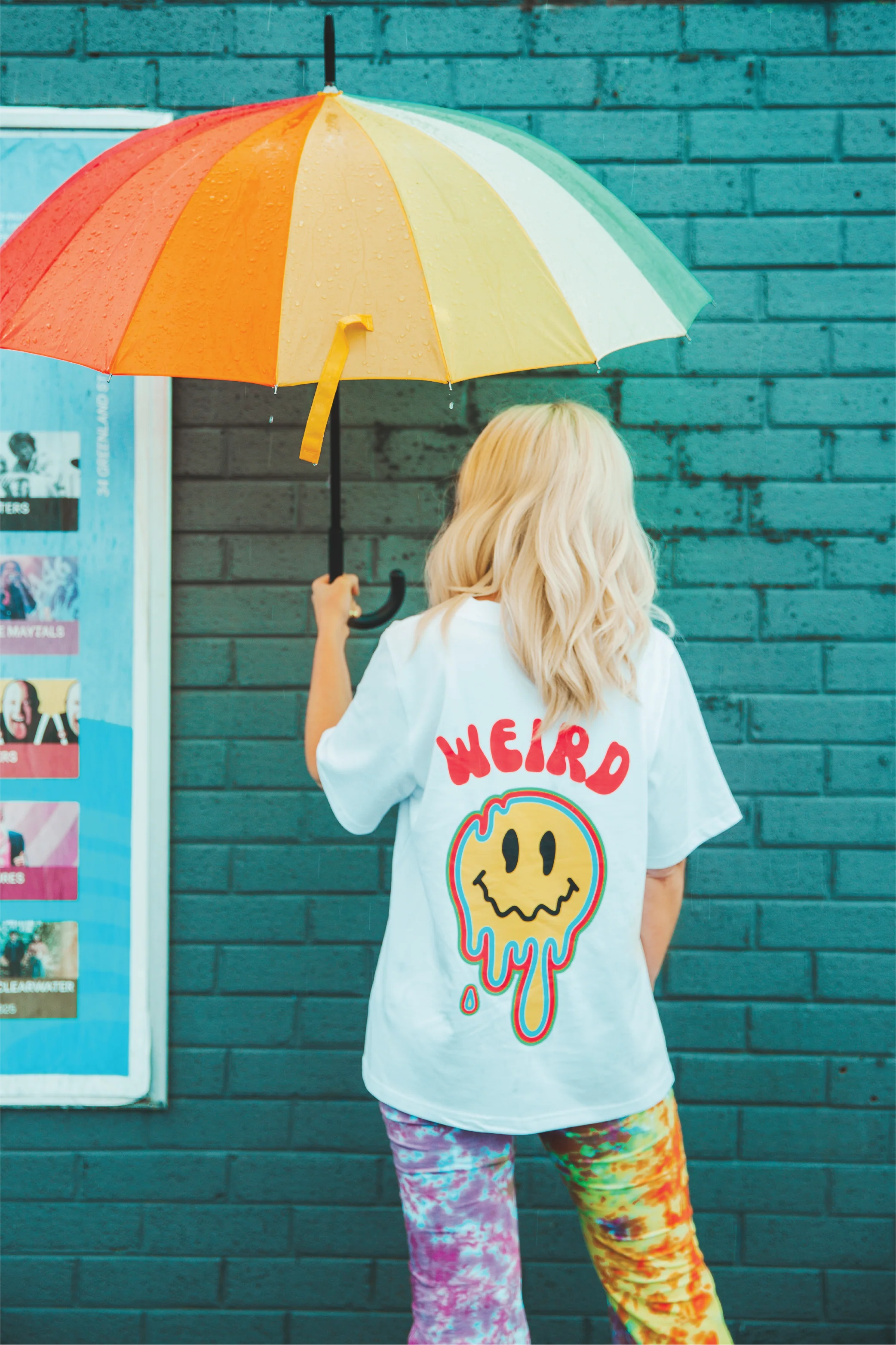 Lets get weird white heavyweight back print t-shirt - Image 3