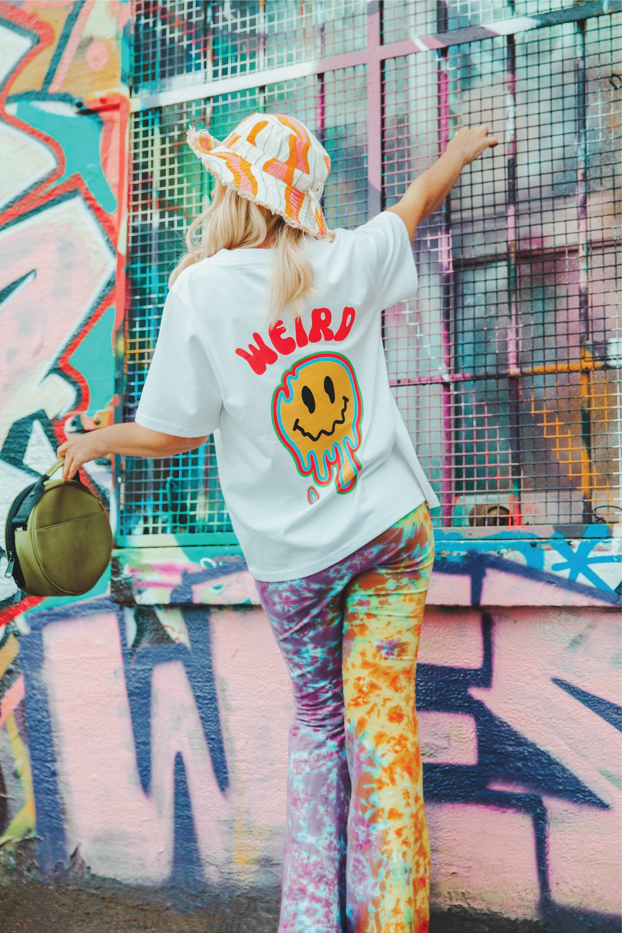 Lets get weird white heavyweight back print t-shirt - Image 5