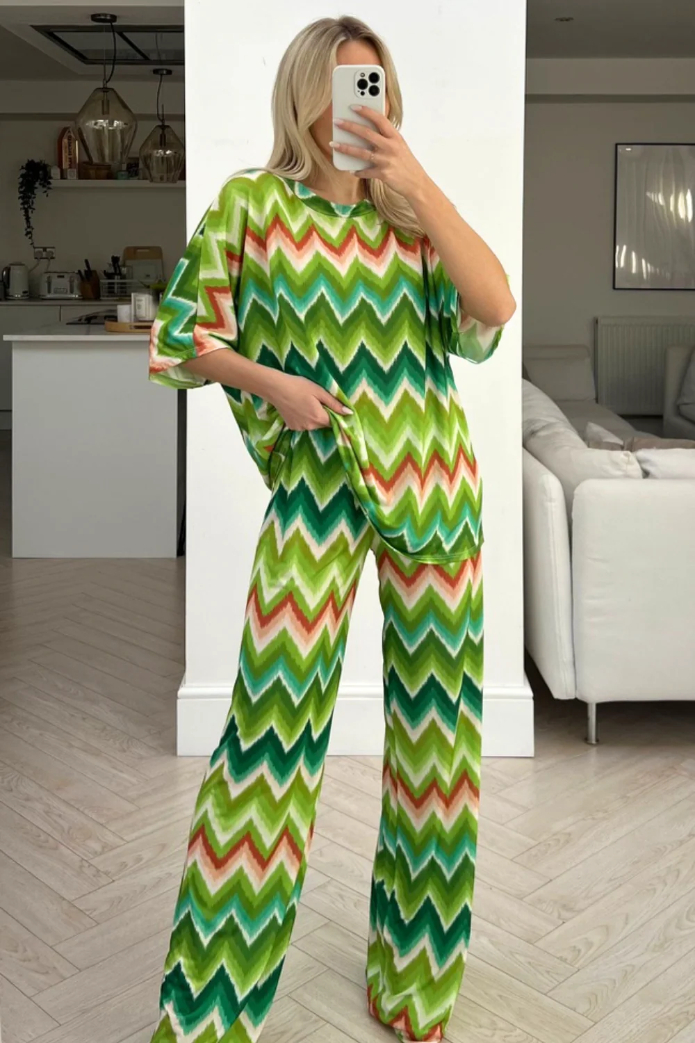 Lexi Green Flared Leg coord - Image 3