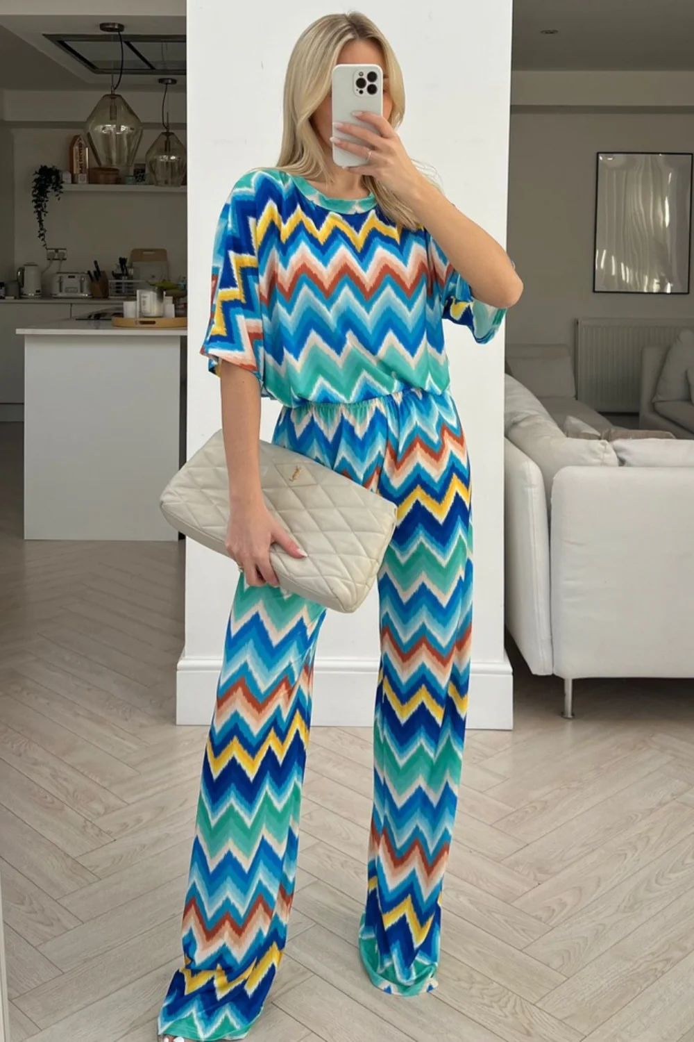 Lexi Blue Flared Leg coord - Image 3