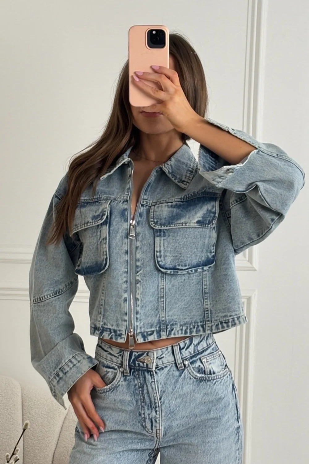 Libby blue denim zip jacket - Image 2