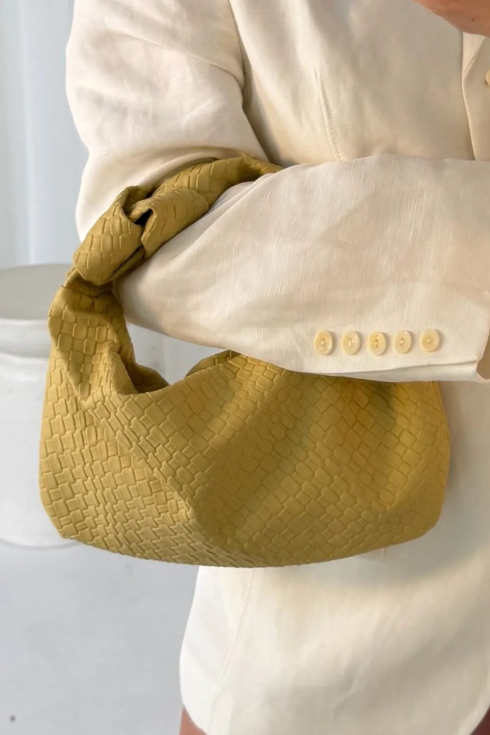 Libby lemon knotted detail bag - Image 2