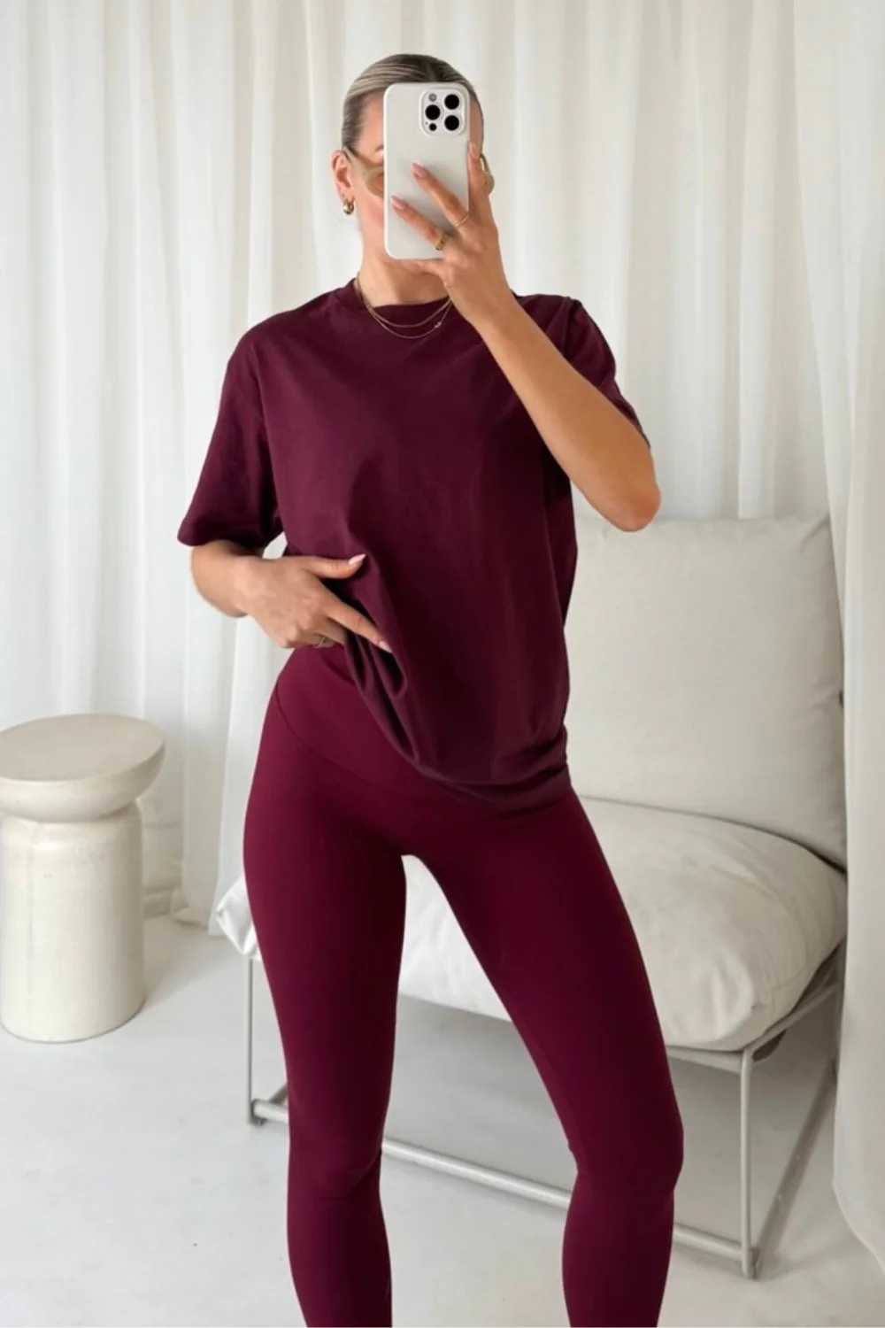 Lily everyday essential burgundy tee