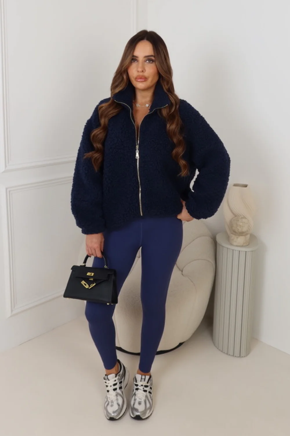 LOCKI NAVY GOLD ZIP WOOLY FLEECE - Image 3