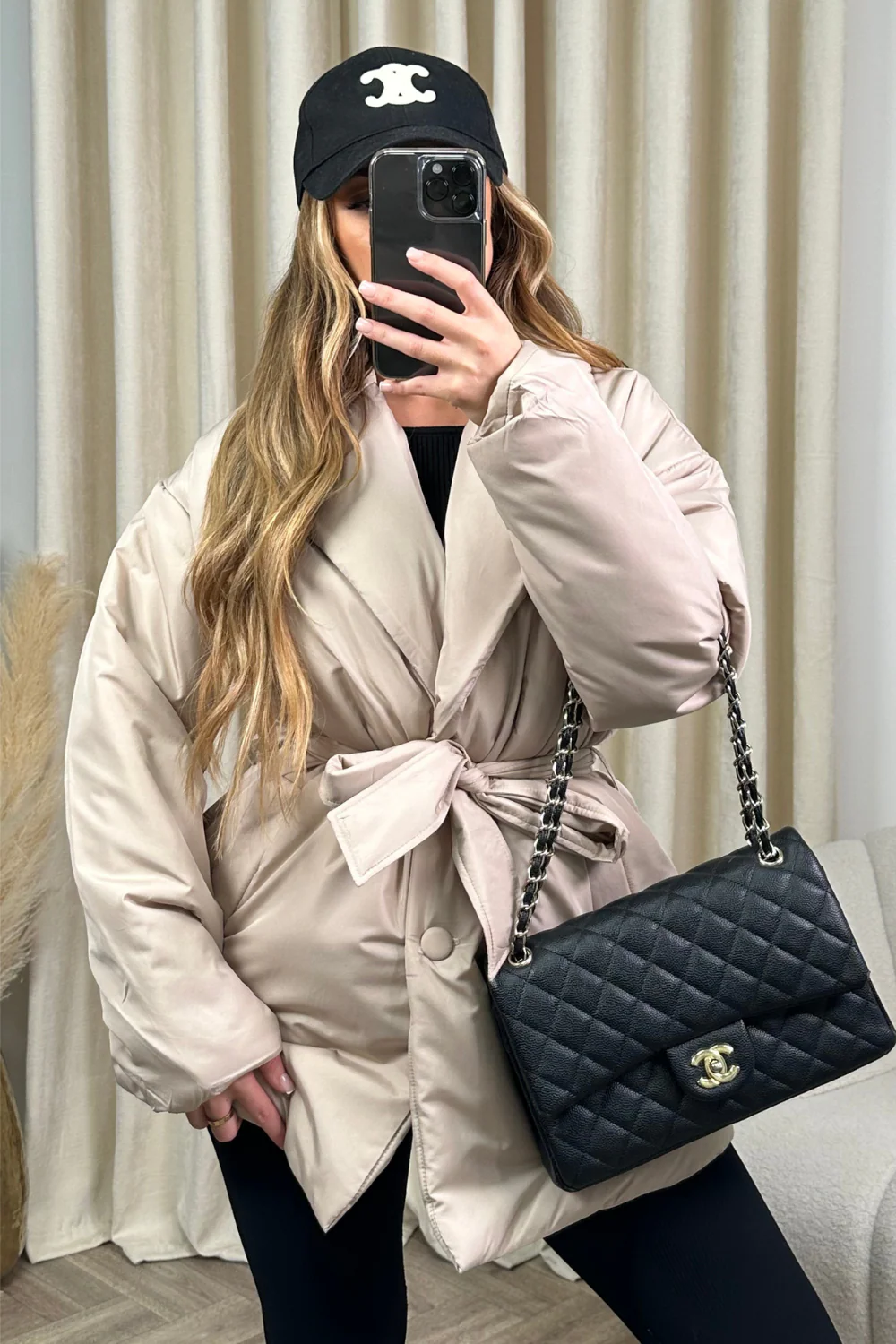 Lola cream short belted coat - Image 3