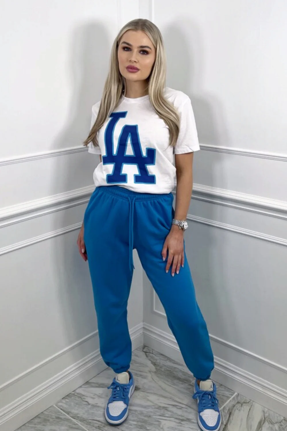 los angeles blue & white premium tee - Image 4