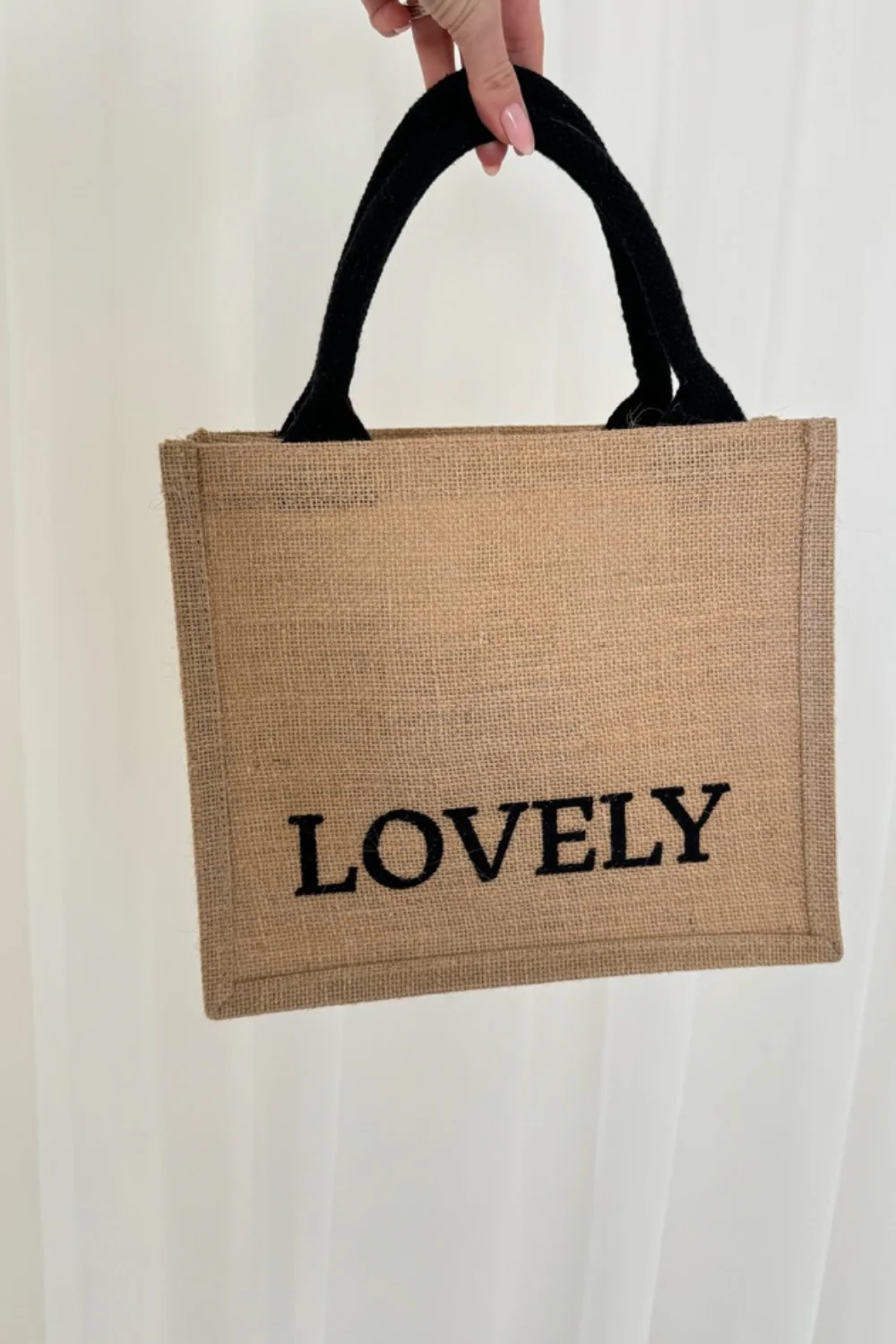 Lovely black & neutral embroidered Mini Tote - Image 3