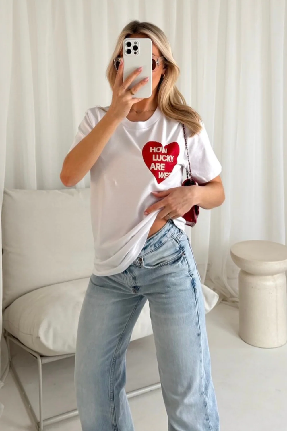 Lucky white printed t-shirt - Image 2