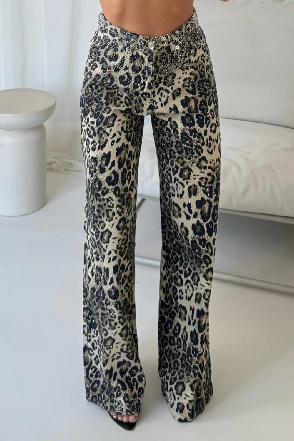 Luna leopard diamante jeans - Image 4