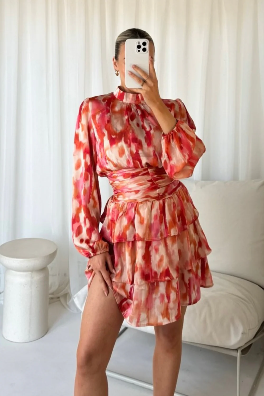 Luna multi coloured sheer tiered dress - Image 2