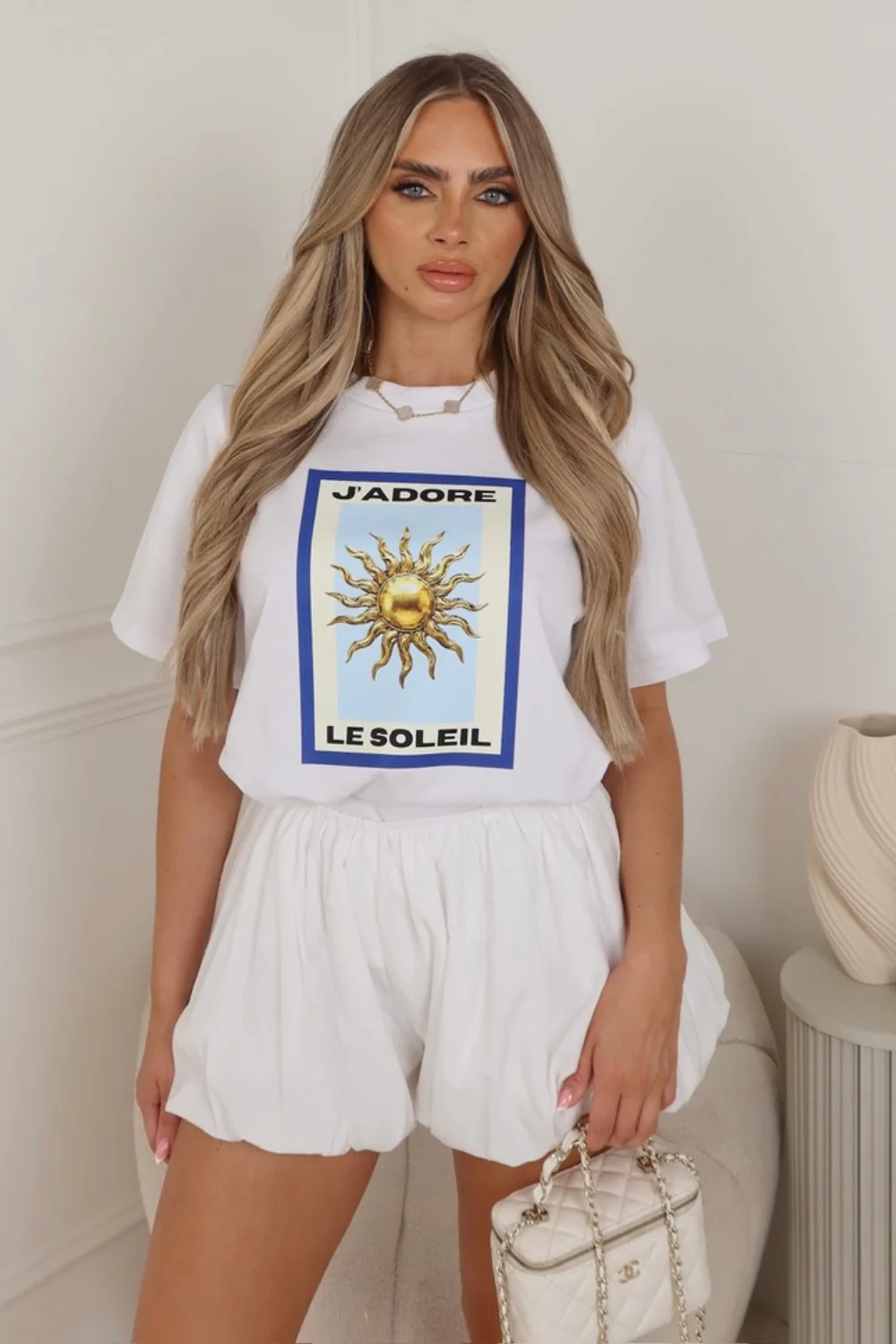 Madeline white puffball skort - Image 2