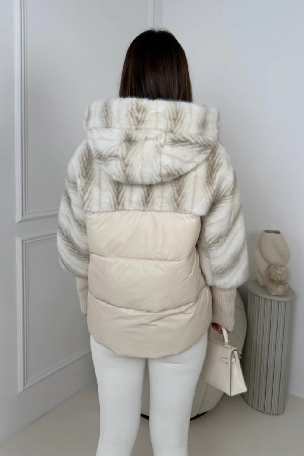 MAGGI CREAM FAUX FUR JACKET - Image 4
