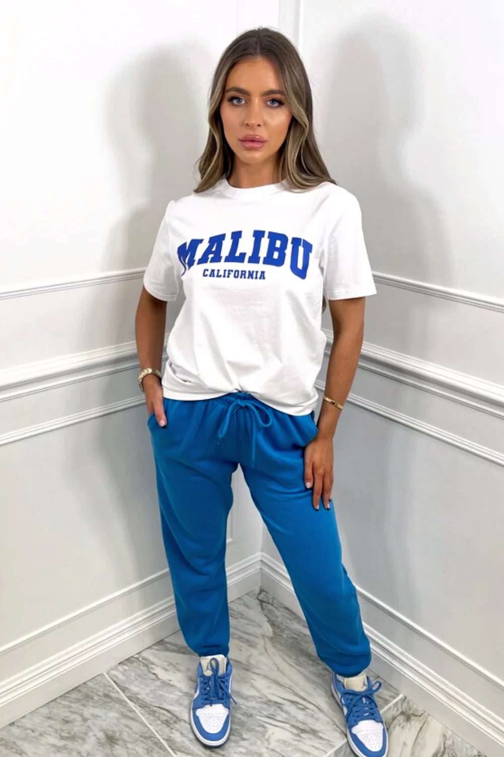 Malibu blue & white premium tee - Image 2