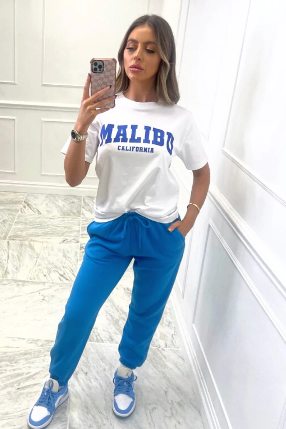 Malibu blue & white premium tee - Image 3