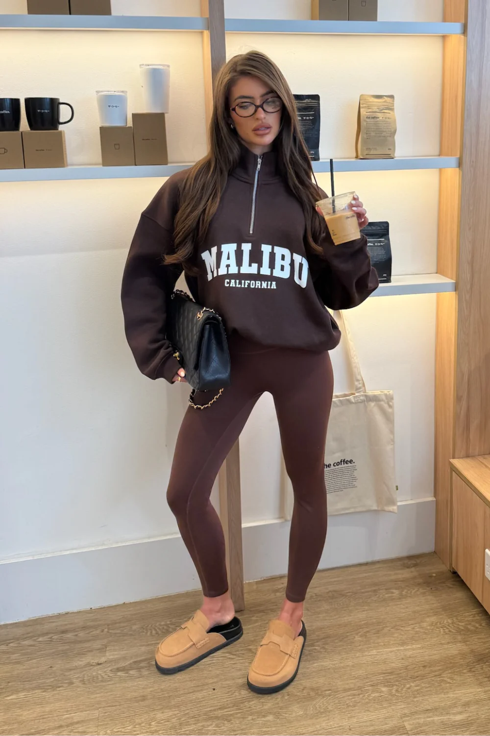 MALIBU CHOCOLATE PRINTED 3/4 ZIP - Image 4