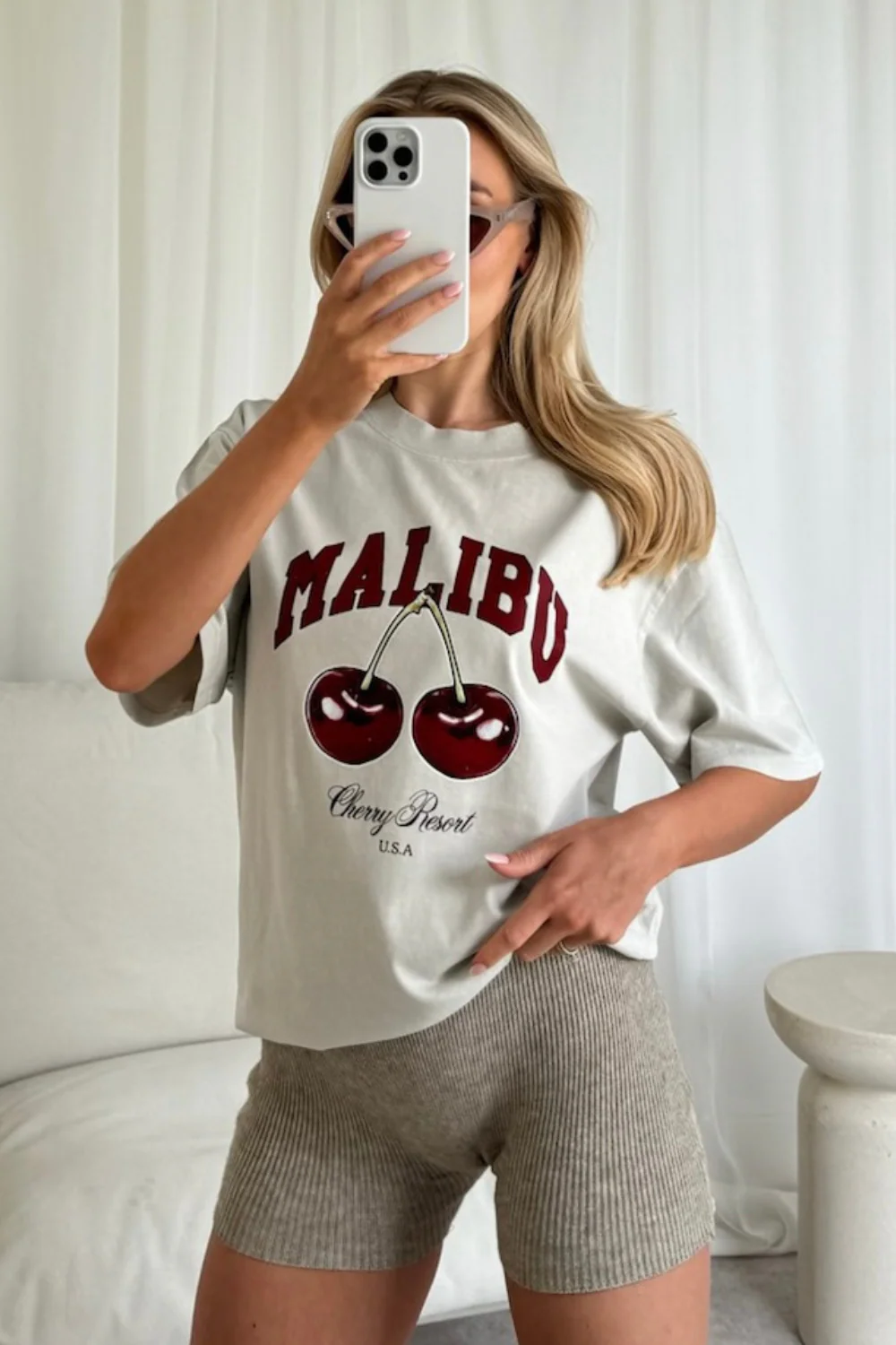 Malibu stone faded printed heavyweight t-shirt - Image 2