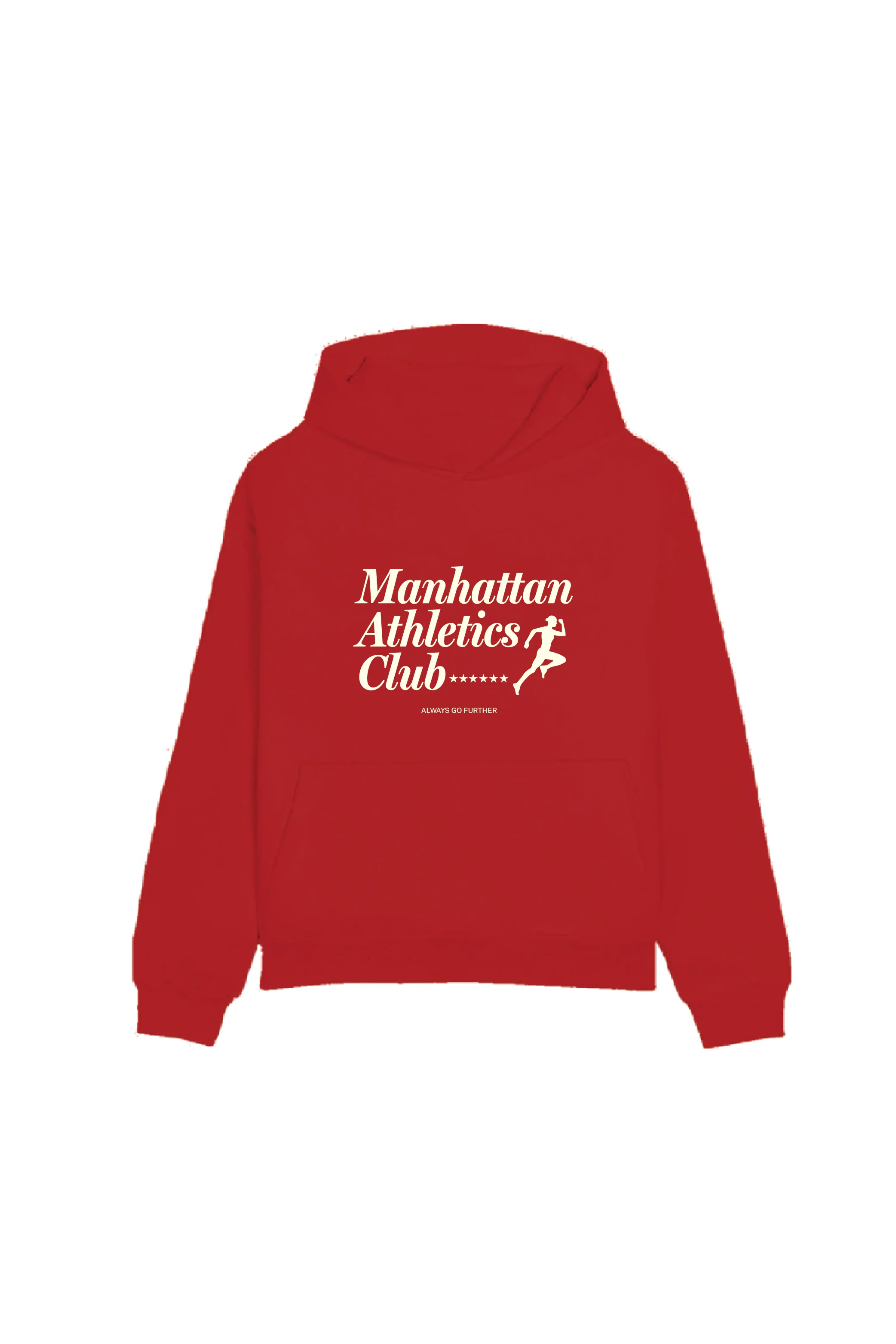 Manhattan athletics red printed hoodie - Image 2