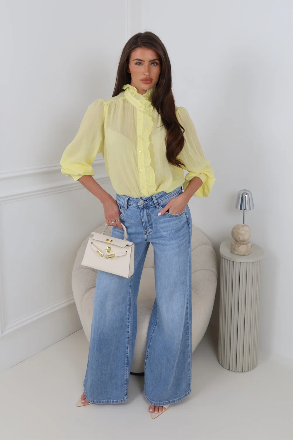 MAPLE LEMON FRILL COLLAR SHIRT