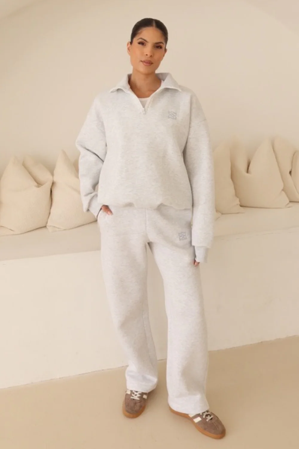 Marl embroidered logo straight leg jogger - Image 3