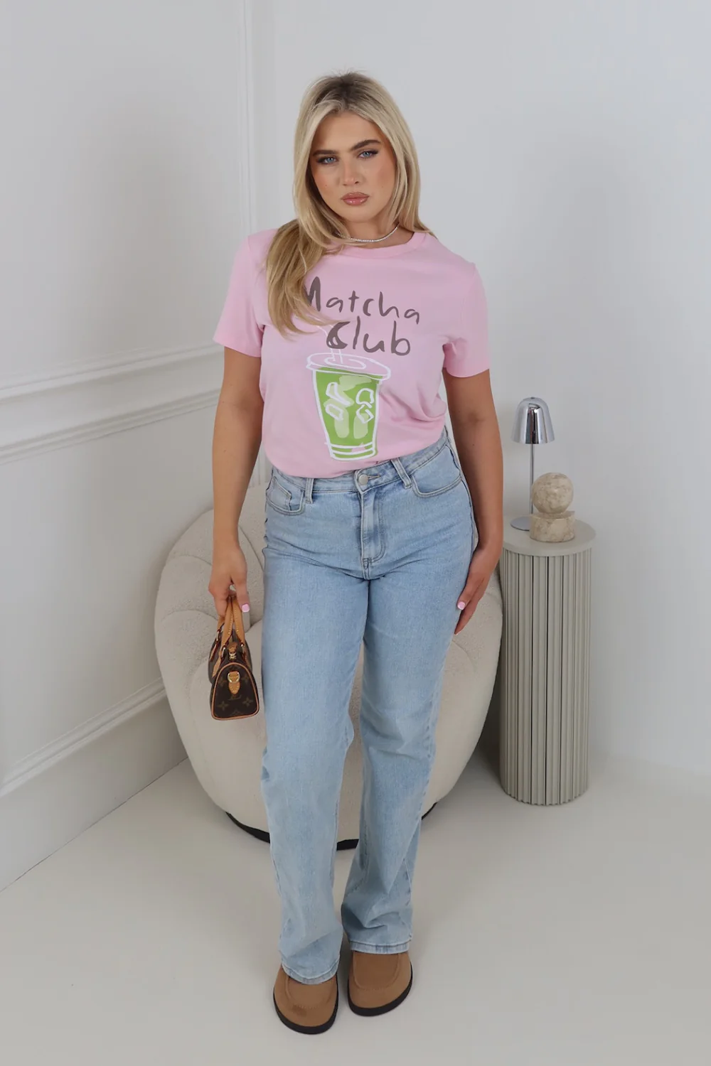 MATCHA CLUB PINK PRINTED T-SHIRT - Image 2