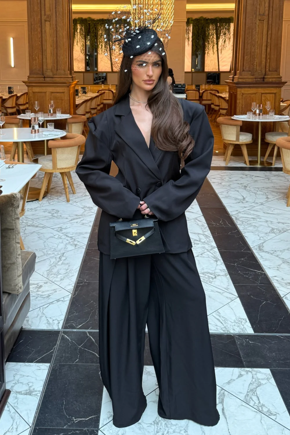 MAVIS BLACK BLAZER AND TROUSER CO ORD TWO PIECE SET - Image 4