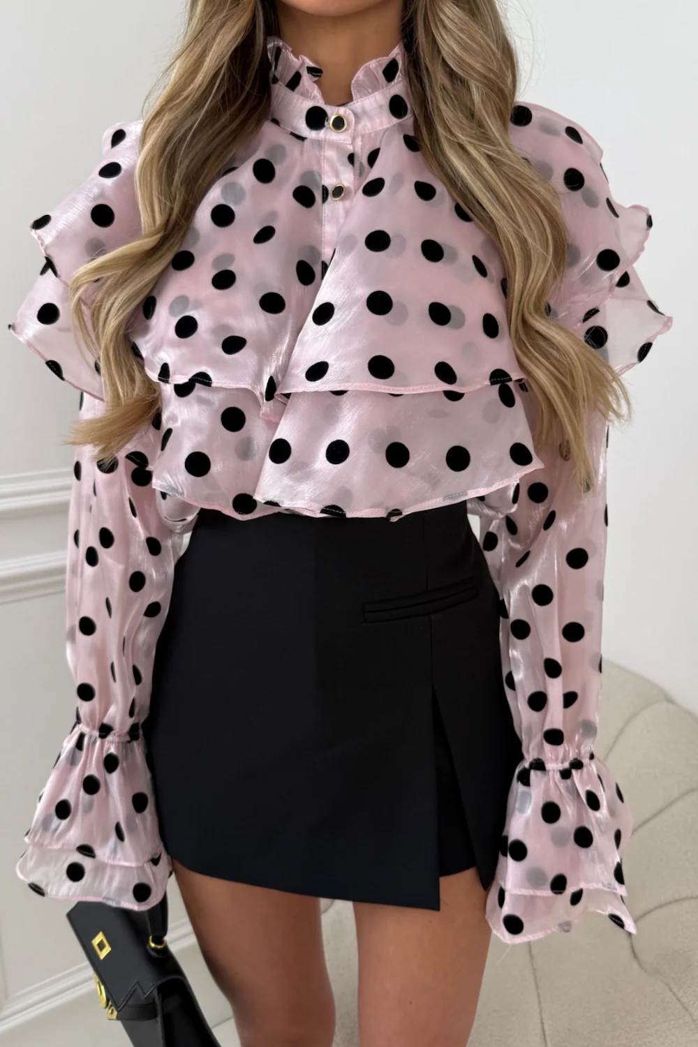MEGHAN BLACK SKIRT WITH HIDDEN SHORTS
