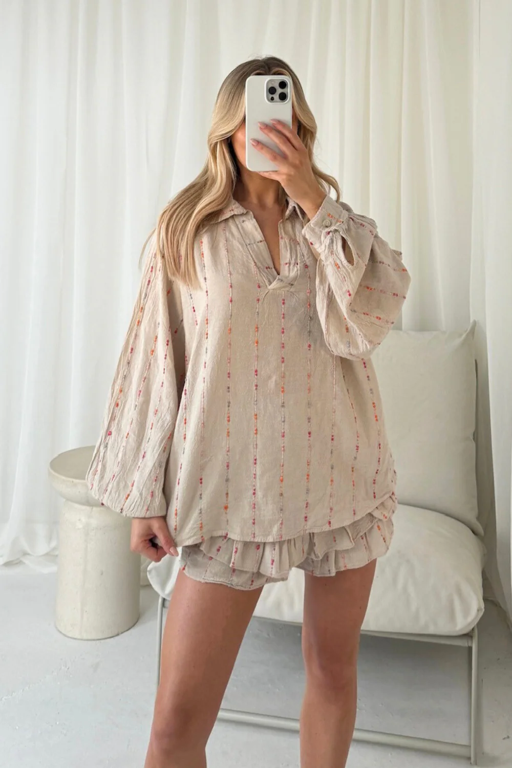 Miaa cream two piece frill short coord - Image 4