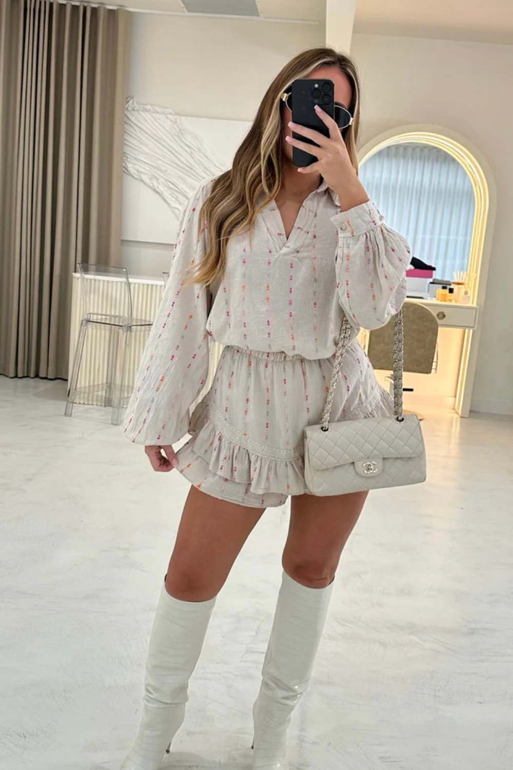 Miaa cream two piece frill short coord - Image 5