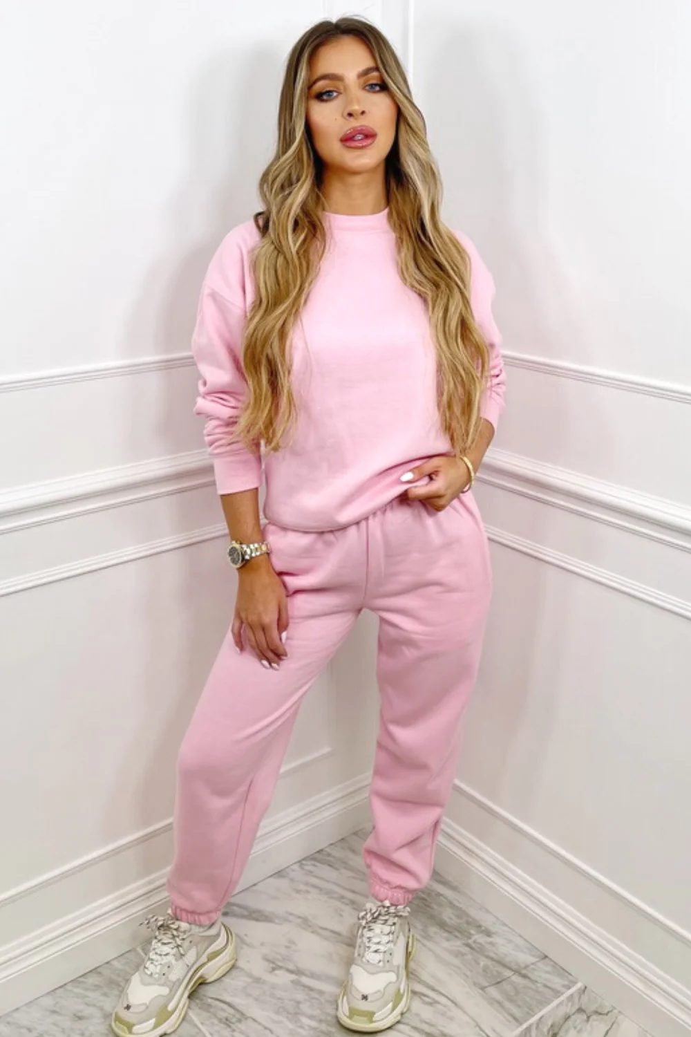 Millie pink sweater oversized loungewear set - Image 2