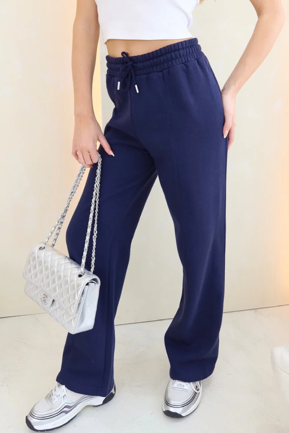 Milly navy straight leg jogger