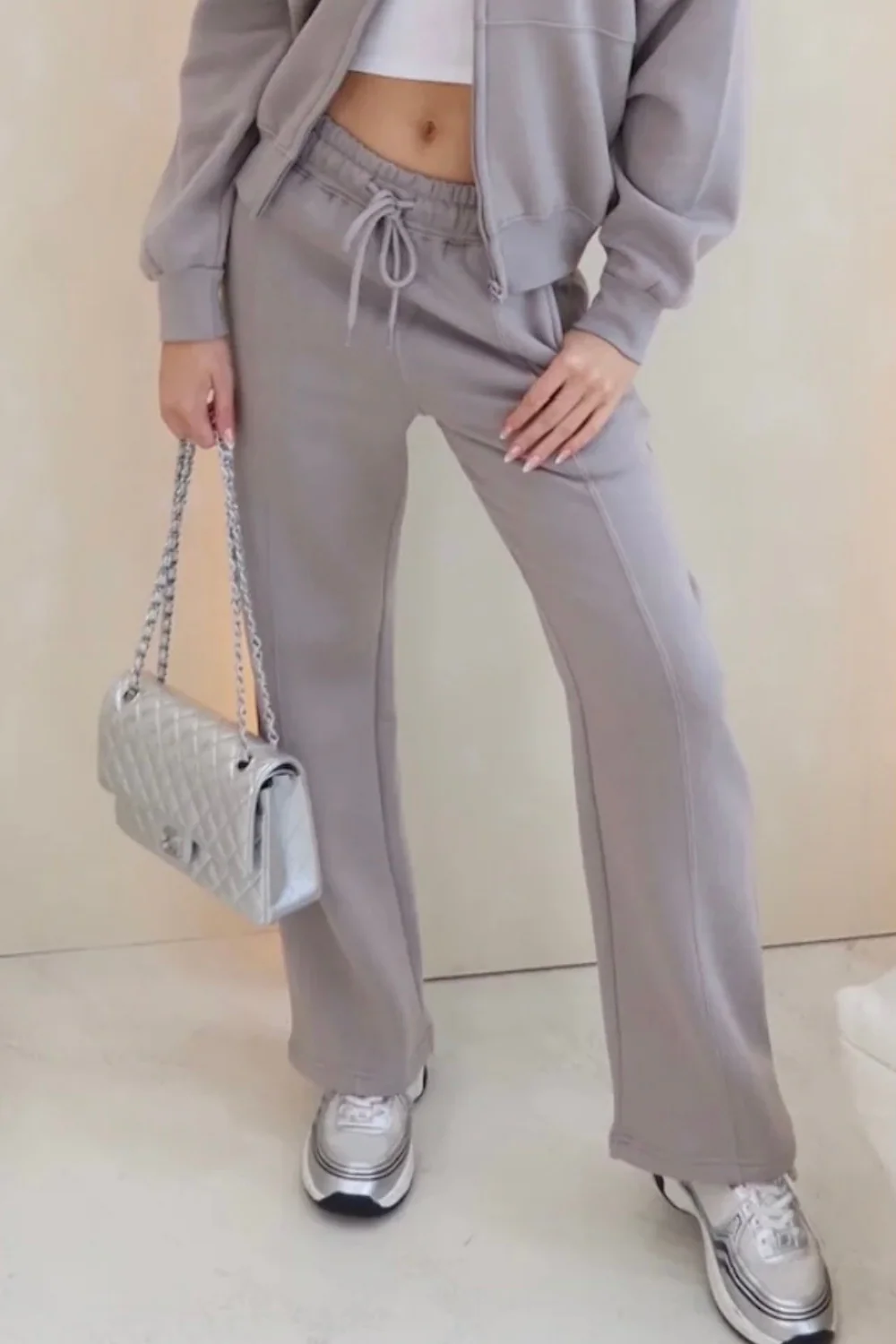 Milly slate grey straight leg jogger