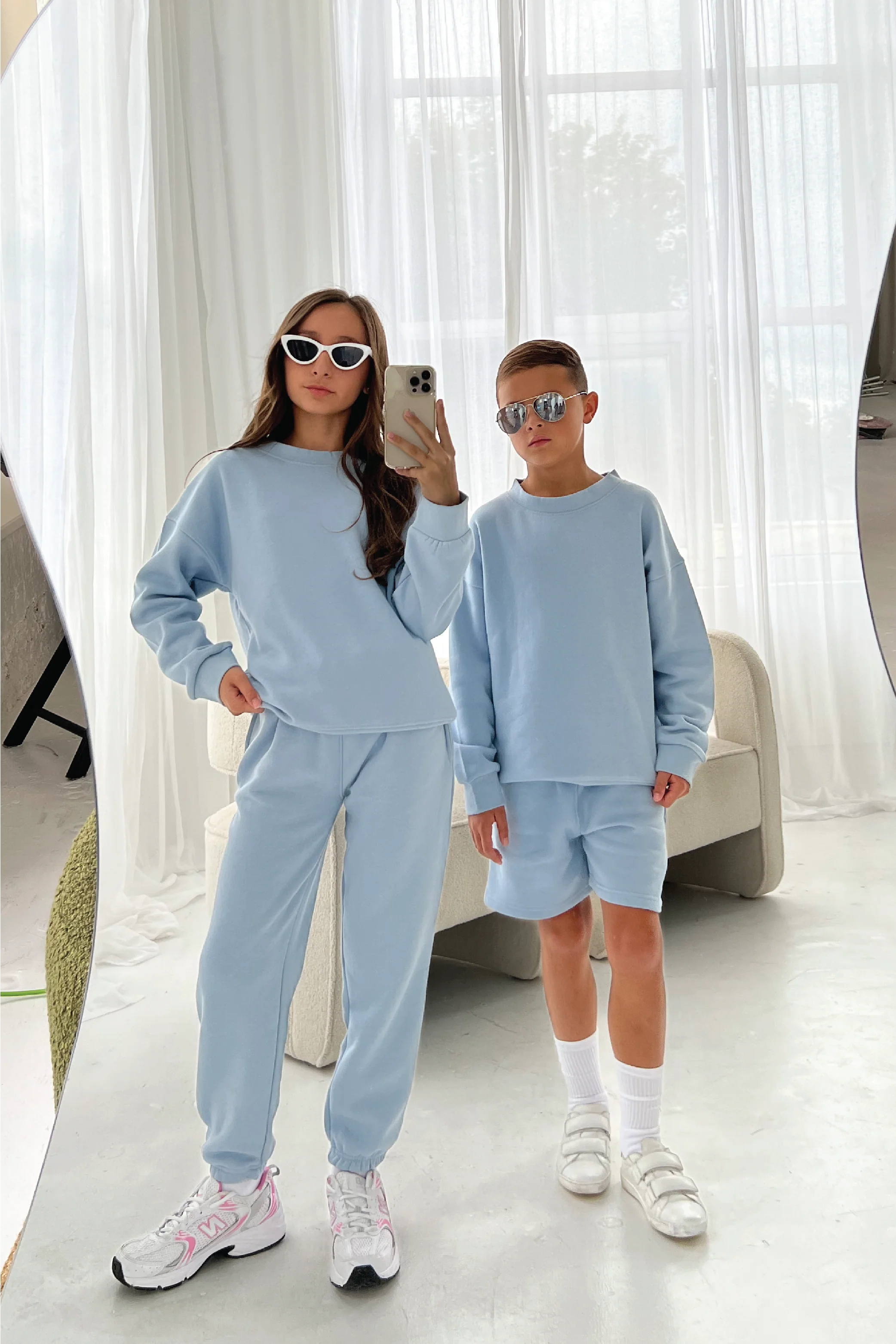 Mini baby blue premium essential joggers - Image 2
