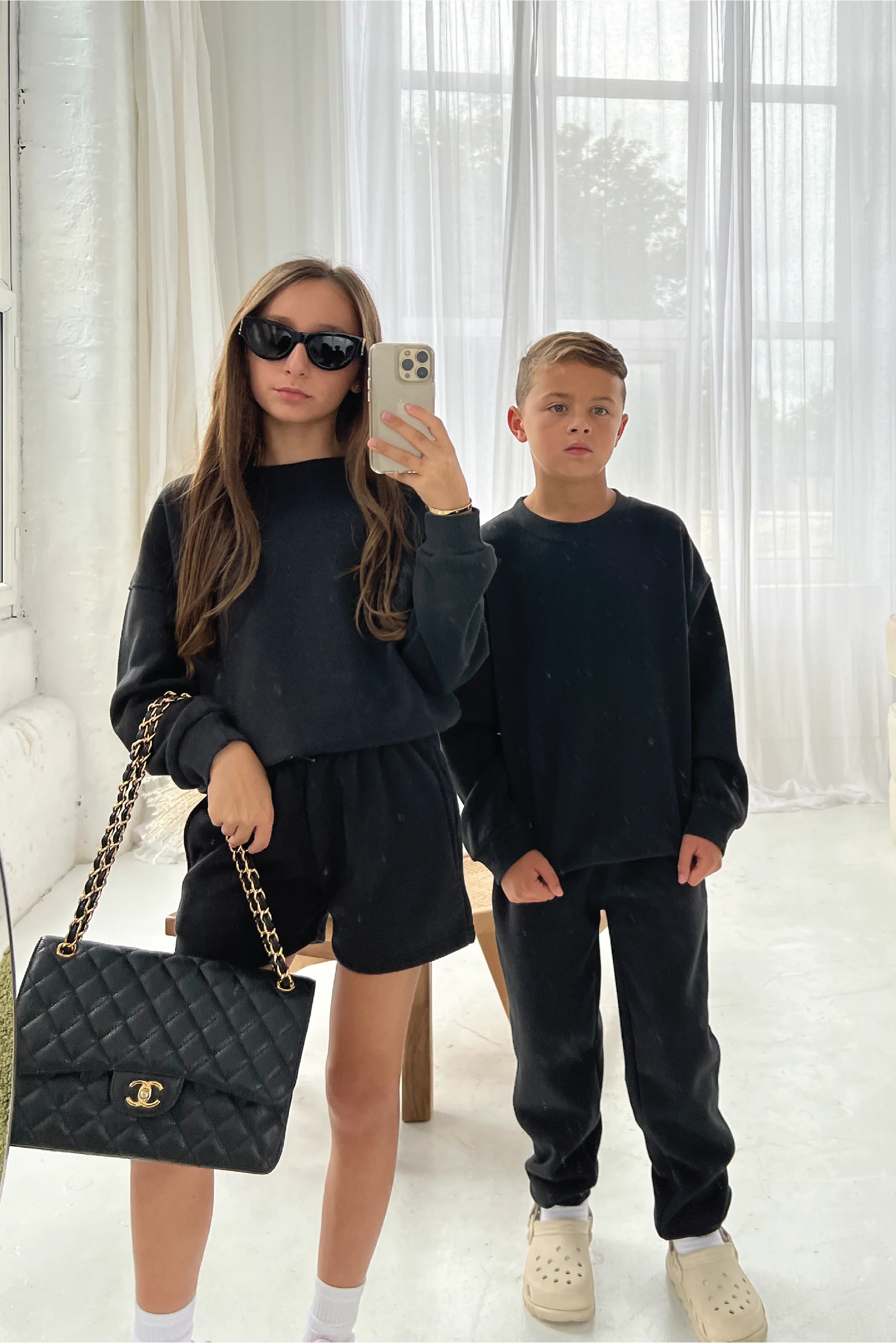Mini black premium essential joggers - Image 2