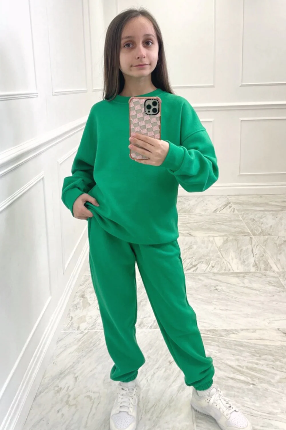 Mini bottle green essential sweater loungewear set - Image 4