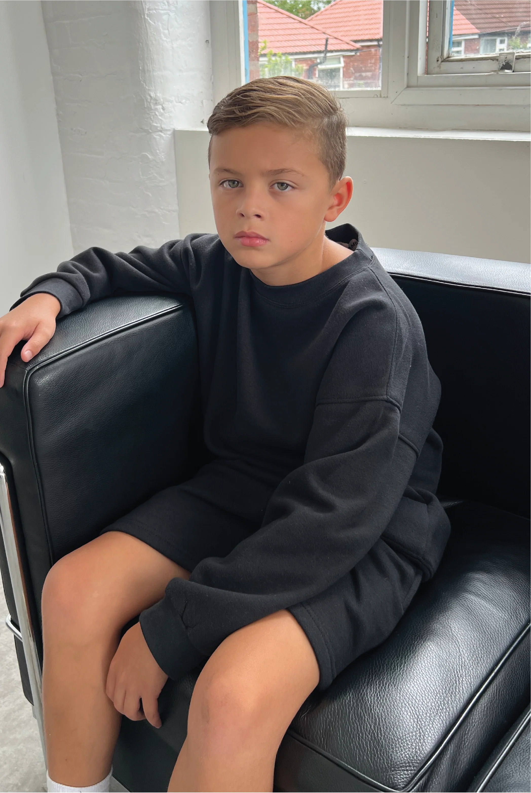 Mini boys black premium essential shorts - Image 2