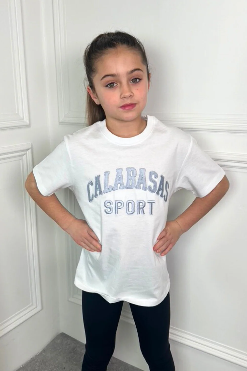 Mini Calabasas embroidered white t-shirt - Image 2