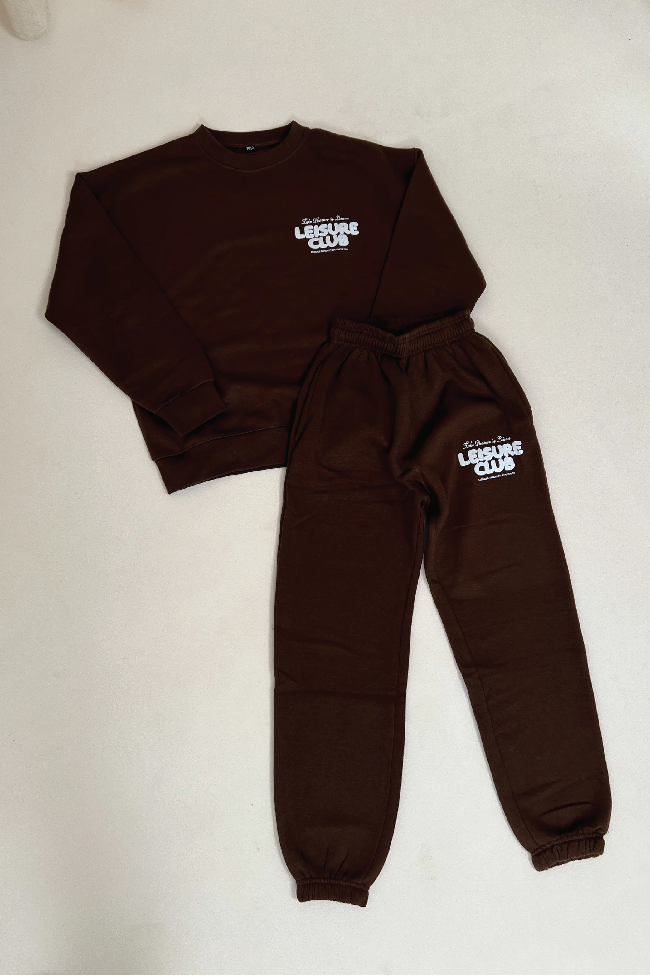 Mini chocolate leisure club oversized sweater loungewear set - Image 2