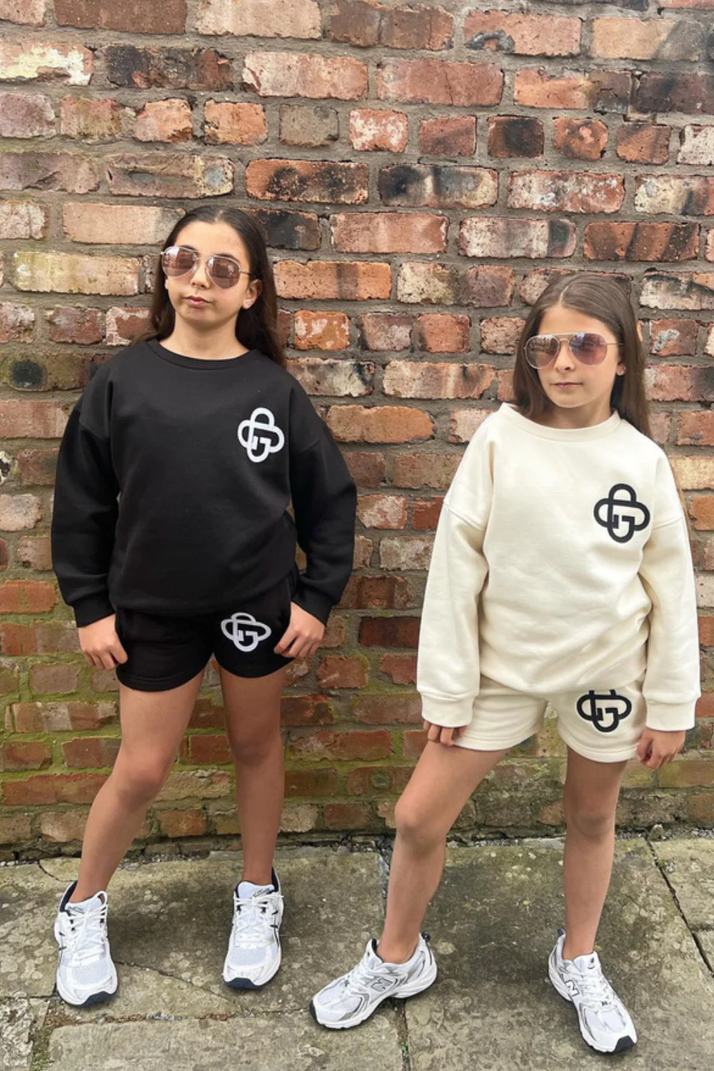 Mini G monogram black embroidered sweater shorts loungewear - Image 2