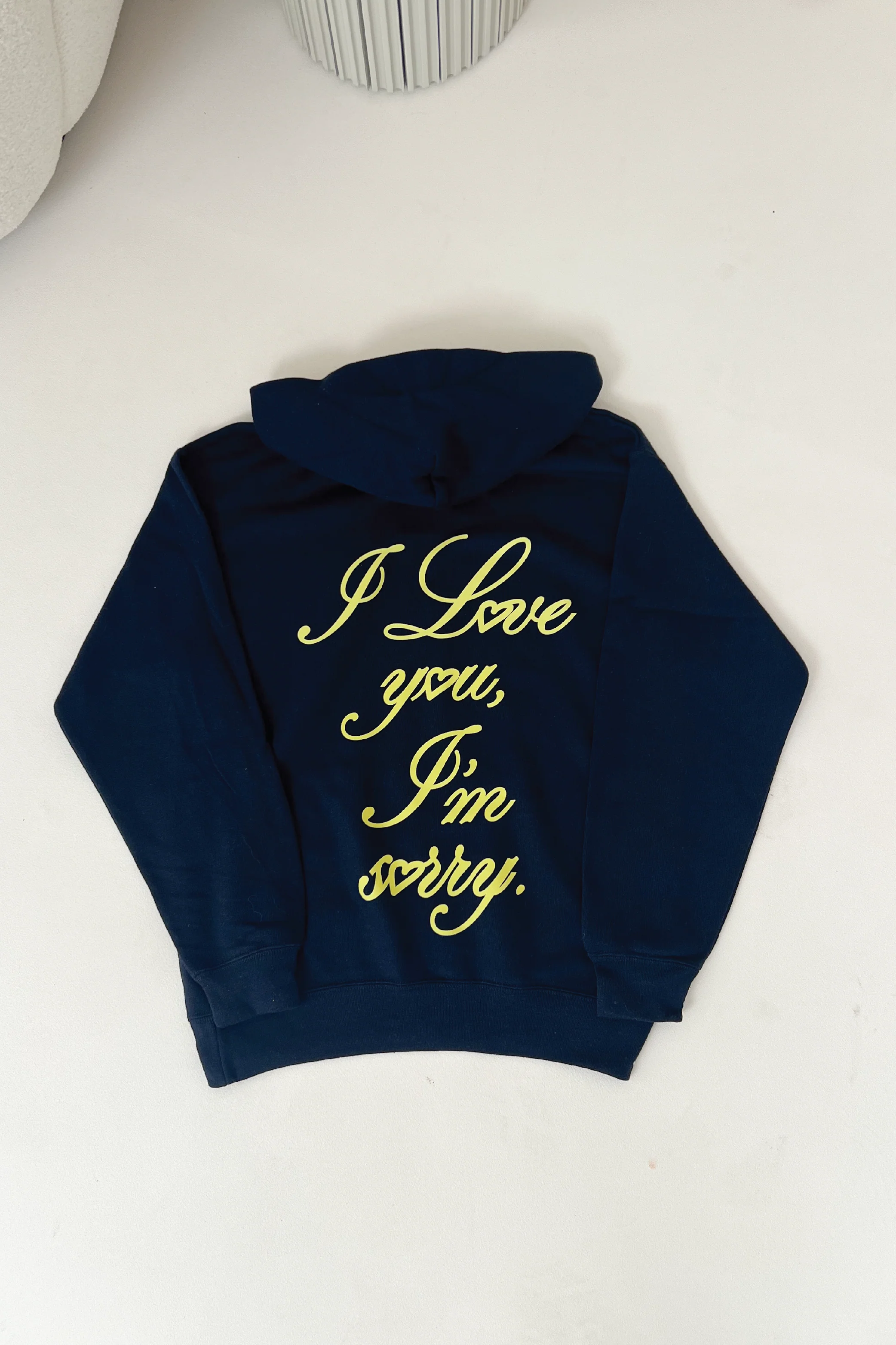 Mini I love you navy printed hoodie - Image 3