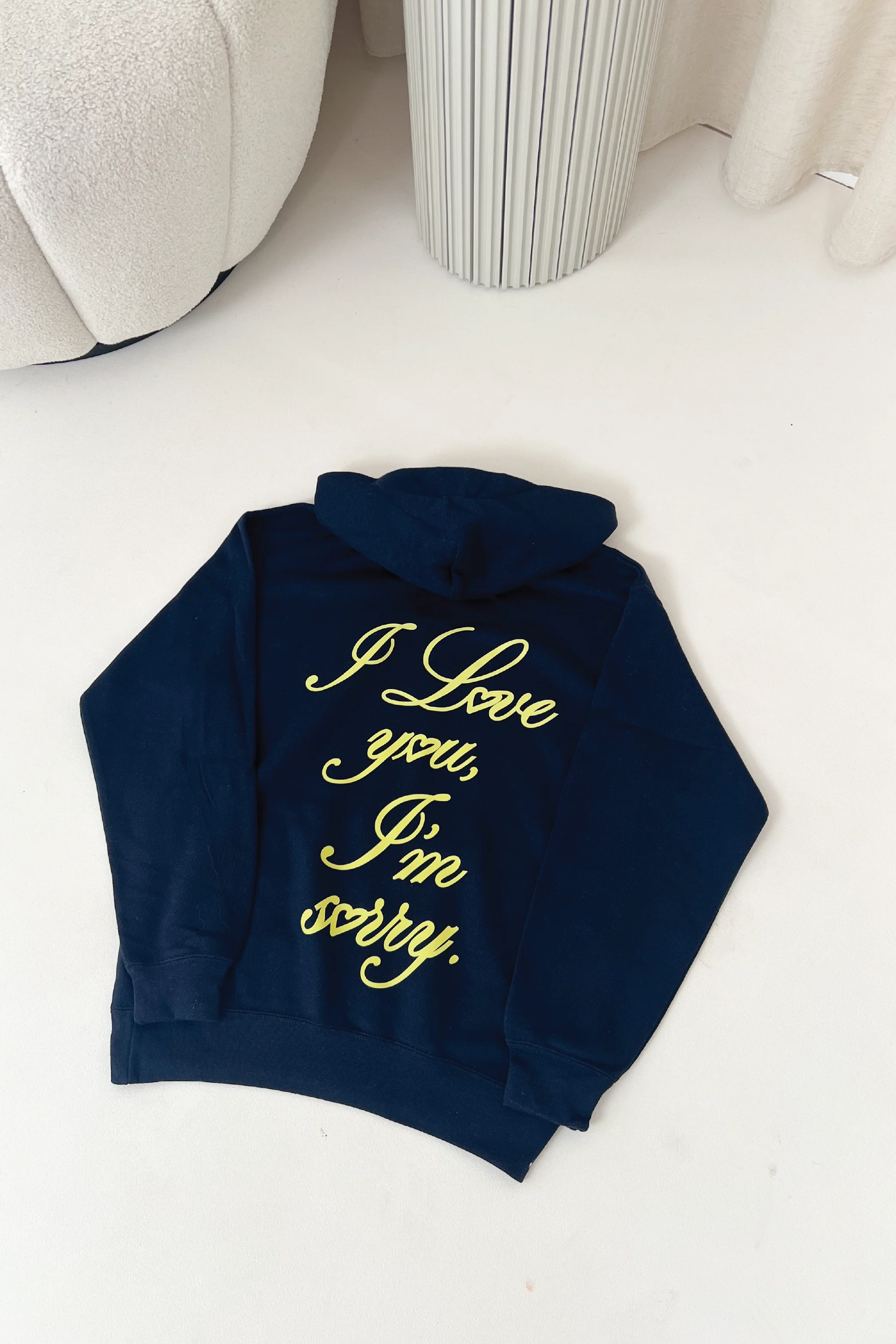 Mini I love you navy printed hoodie - Image 4
