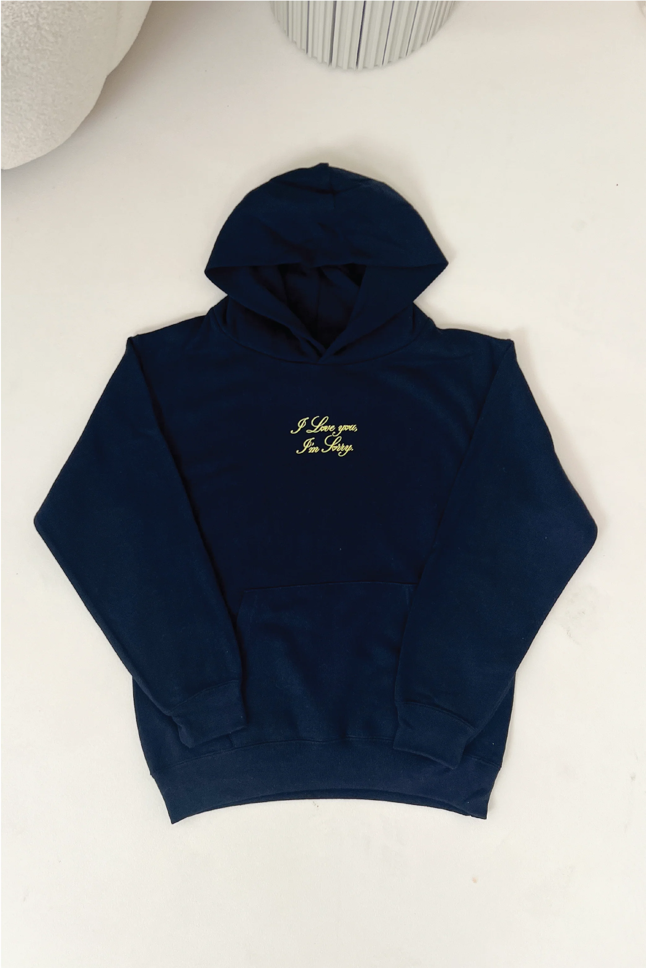 Mini I love you navy printed hoodie - Image 5