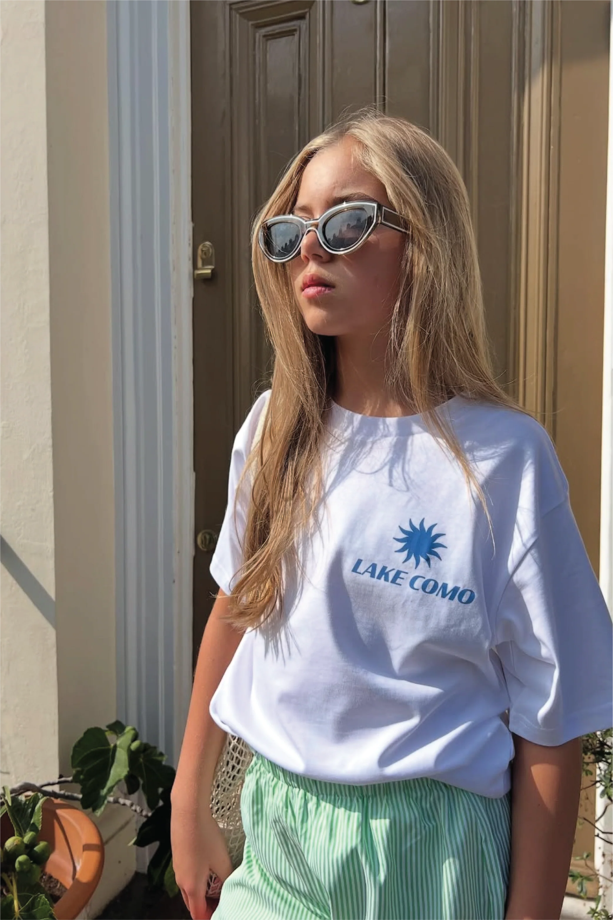 Mini lake como white printed t-shirt - Image 2