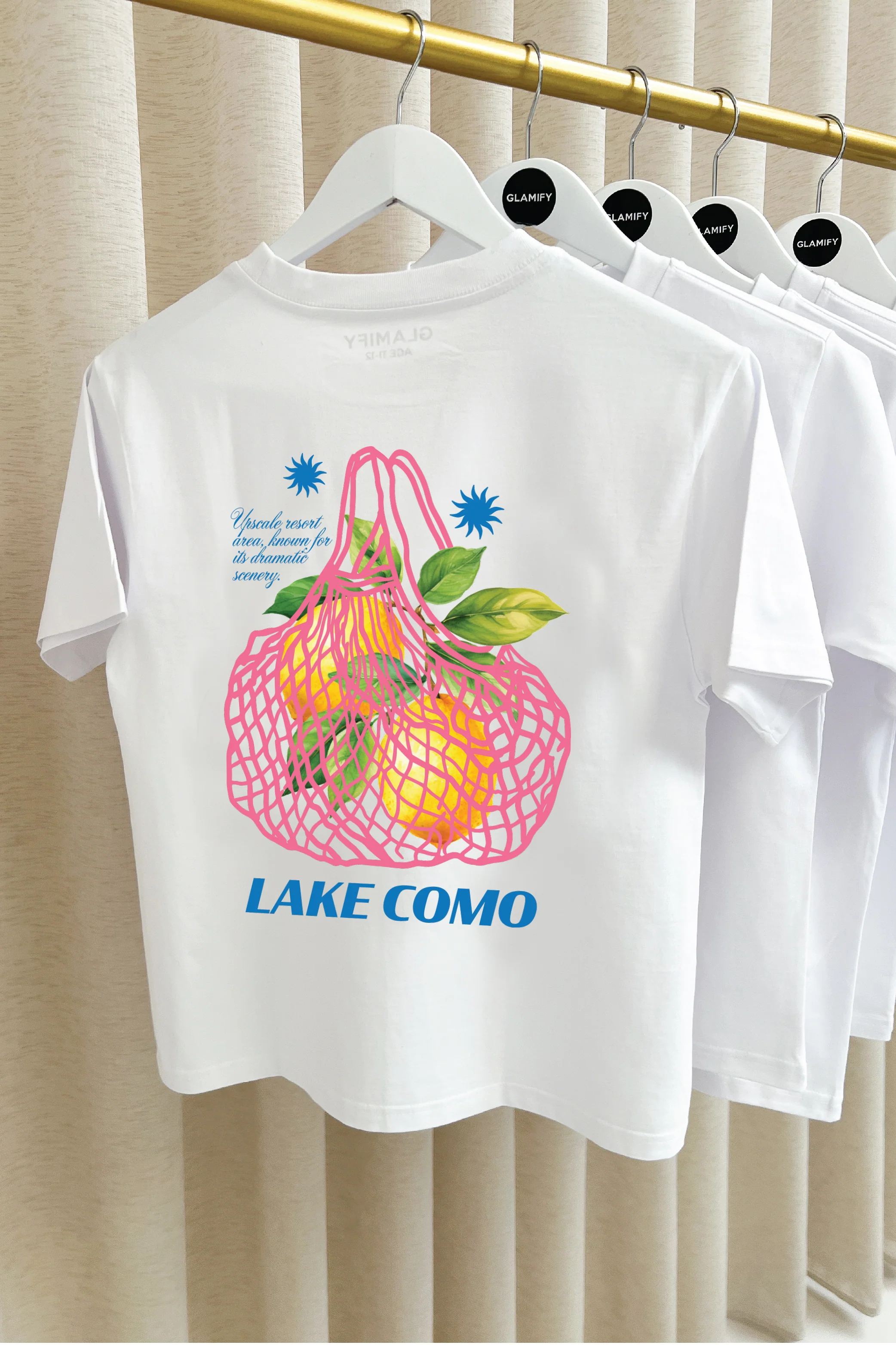 Mini lake como white printed t-shirt - Image 6