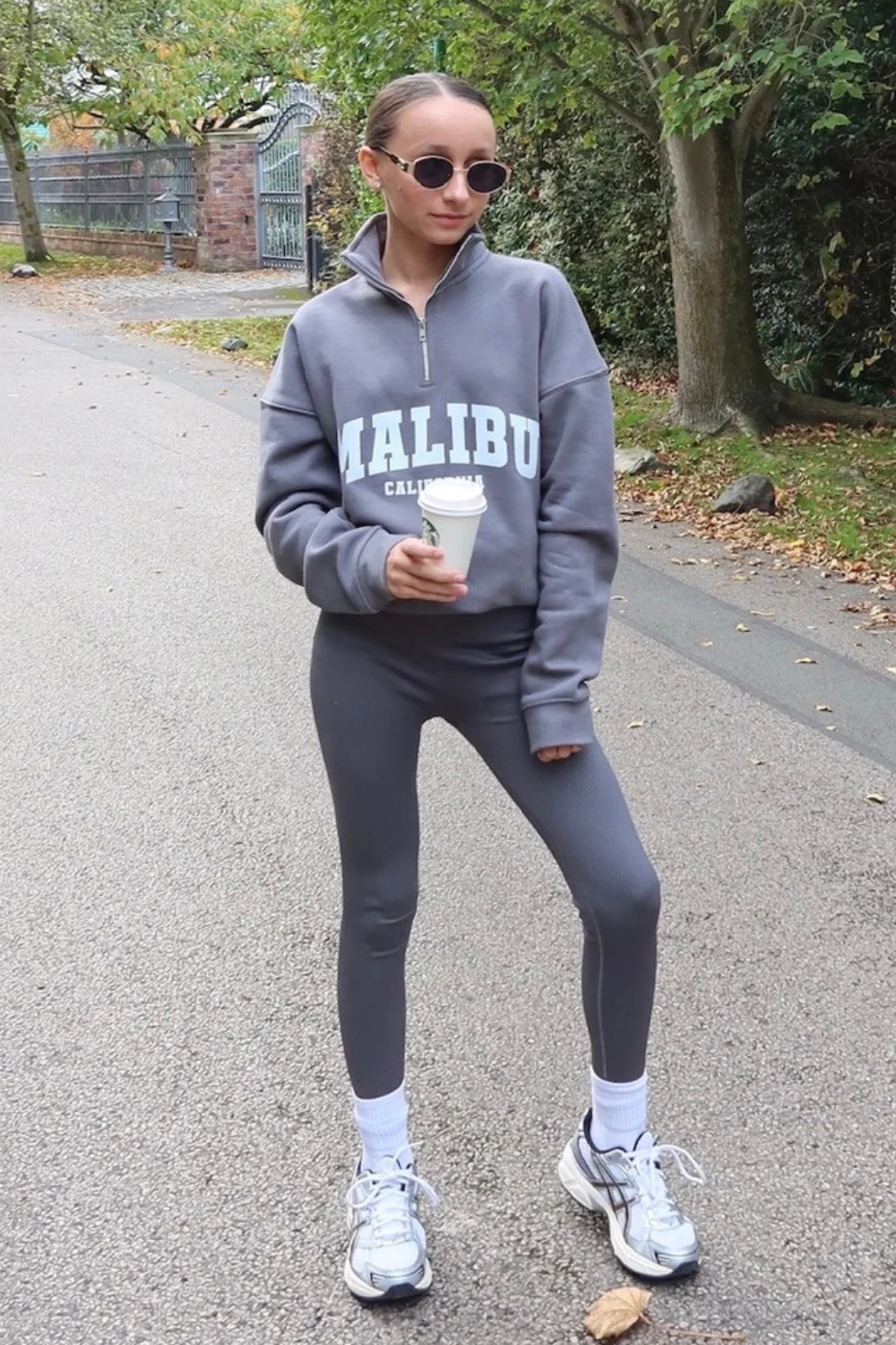 Mini malibu steel grey printed 3/4 sweater - Image 2