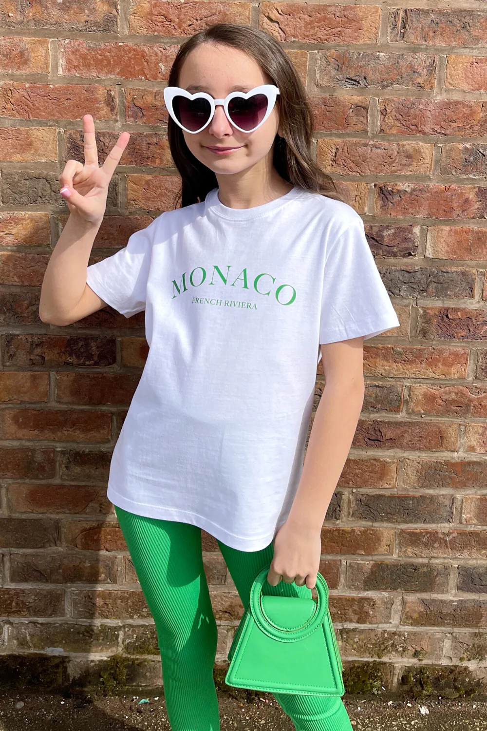 Mini monaco white printed kids t-shirt - Image 4