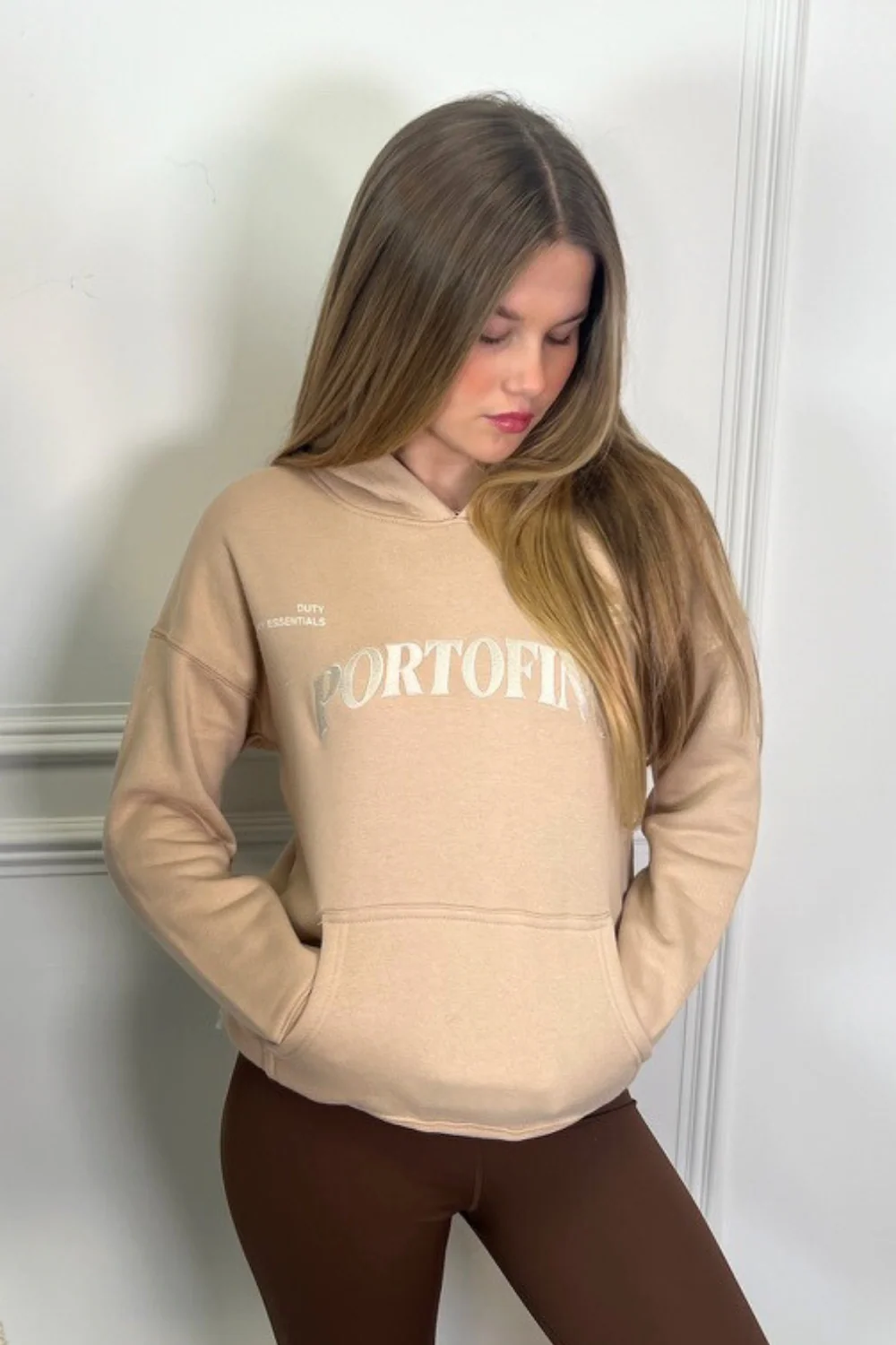 Mini Portofino stone embroidered hoodie loungewear - Image 2